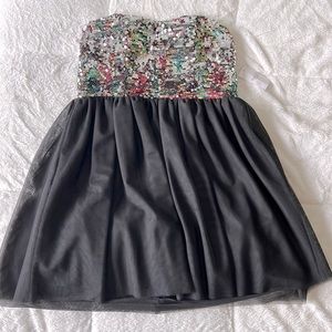 Rue 21 Mini Dress Black with Sequin Top